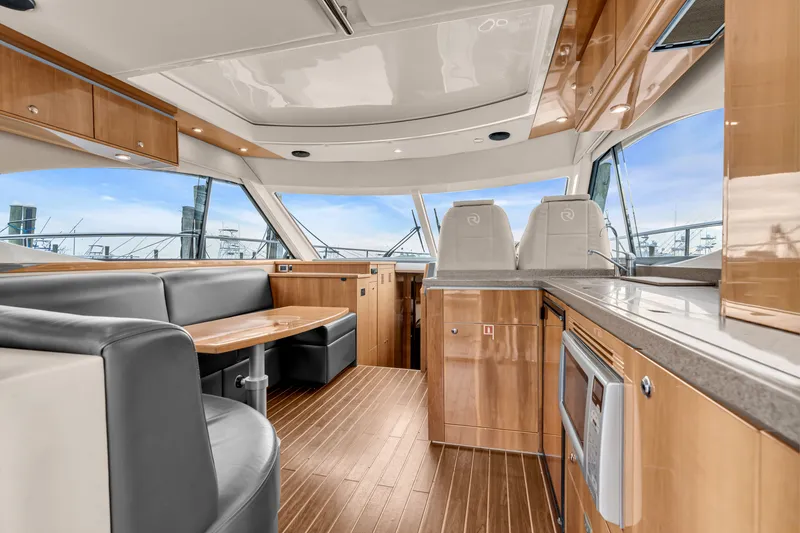 Ayeroller Yacht Photos Pics Interior of 2014 Riviera 44 Sport Yacht with modern amenities.