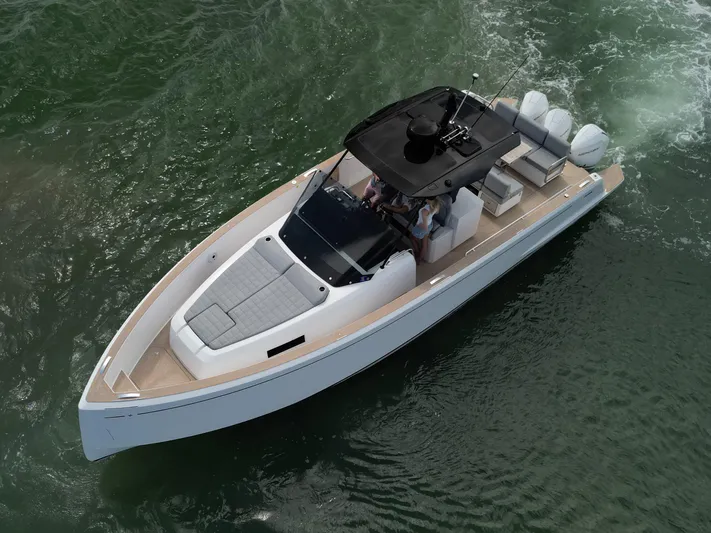 M/y Big Day Yacht Photos Pics 2022 Pardo Yachts 38 cruising on open water, showcasing sleek design and powerful engines.