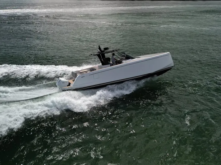 M/y Big Day Yacht Photos Pics 2022 Pardo Yachts 38 cruising on open water, showcasing sleek design and performance.