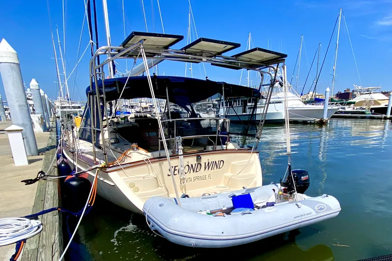 Second Wind Yacht Photos Pics Solar, tender and stern