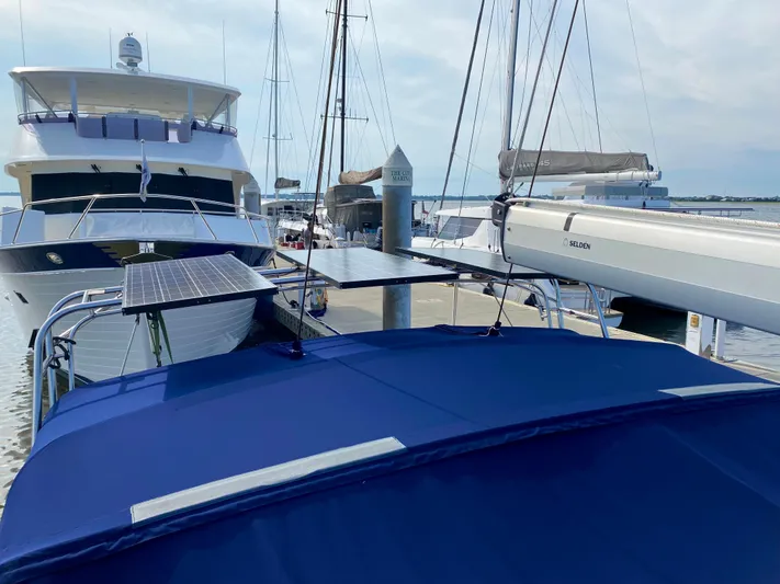 Second Wind Yacht Photos Pics Integrated Dodger/Bimini