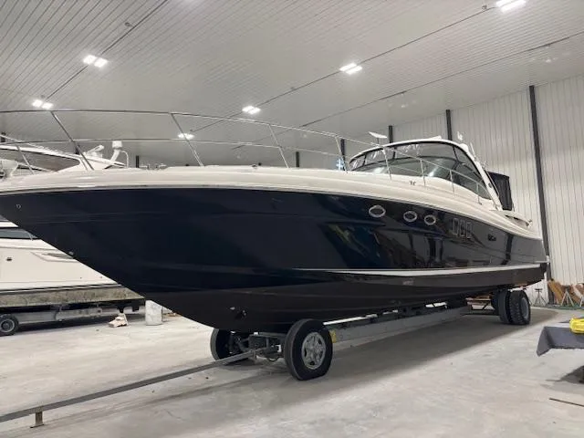 Daddy Cool Yacht Photos Pics 2008 Sea Ray 52 Sundancer yacht in indoor storage facility.