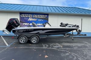 2026 Nitro Z19 XL boat on trailer, parked outside Gone Fishin' Marine.