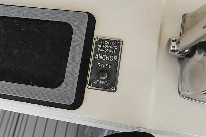 Impulse Yacht Photos Pics Control panel for anchor windlass on 1987 Viking Palm Beach boat.