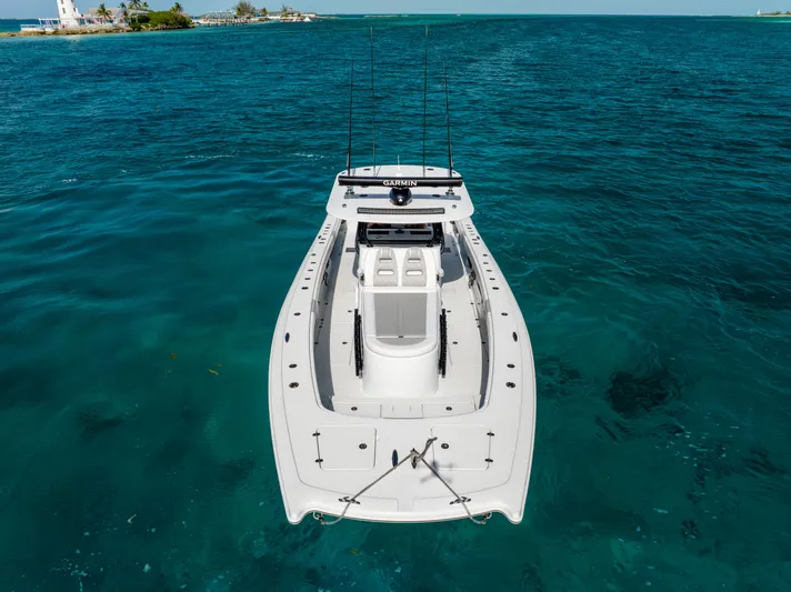  Yacht Photos Pics 2022 Freeman 37 VH boat on clear blue ocean water.