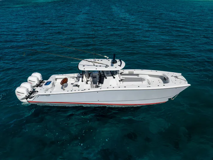  Yacht Photos Pics 2022 Freeman 37 VH boat on clear blue ocean water.