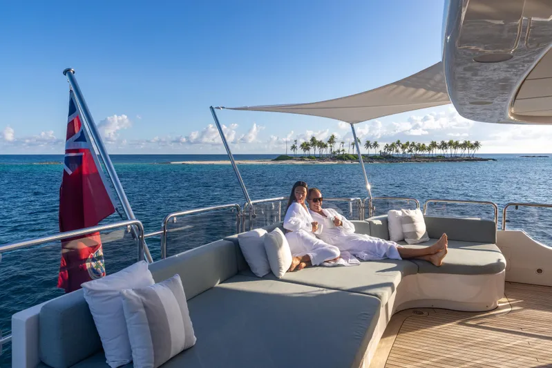 Namaste Yacht Photos Pics BRIDGE DECK AFT