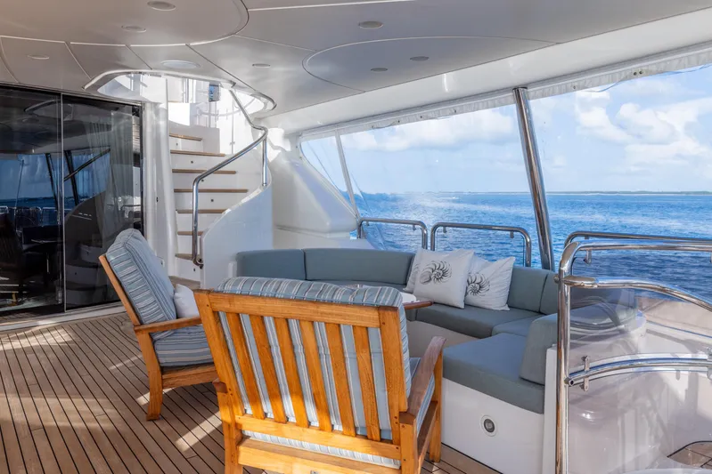 Namaste Yacht Photos Pics BRIDGE DECK CASUAL SEATING AREA