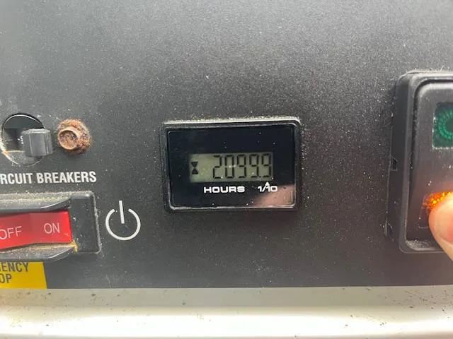 L Altro G Yacht Photos Pics Hour meter showing 2099 hours on 2006 Cranchi Atlantique 48 control panel.