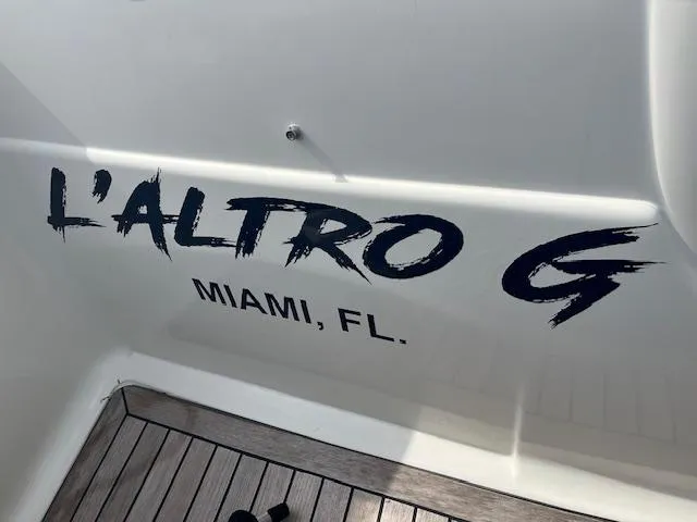 L Altro G Yacht Photos Pics 2006 Cranchi Atlantique 48 yacht with "L'Altro G" name, Miami, FL.