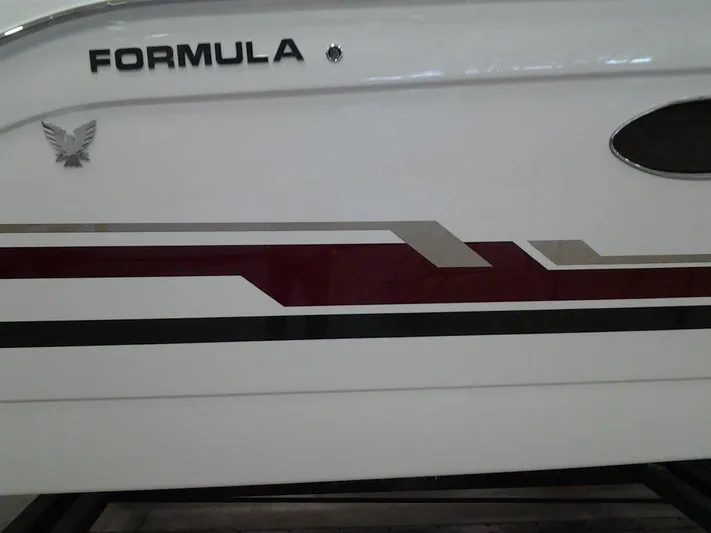  Yacht Photos Pics Side view of 2017 Formula 40 Performance Cruiser with sleek design and logo.