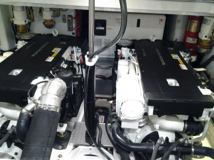  Yacht Photos Pics Engine room of 2017 Formula 40 Performance Cruiser with dual engines.