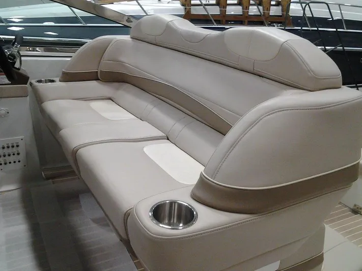  Yacht Photos Pics Luxurious seating on 2017 Formula 40 Performance Cruiser with cup holders.