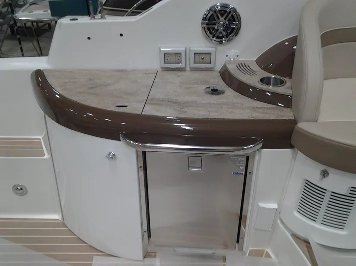  Yacht Photos Pics 2017 Formula 40 Performance Cruiser interior with sleek cabinetry and modern fixtures.