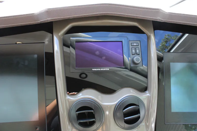 To The Moon And Back Yacht Photos Pics Volvo Penta control panel on 2014 Cruisers Yachts 45 Cantius.