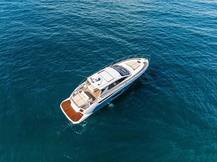 Manik Yacht Photos Pics Azimut Atlantis 50 yacht, 2016 model, cruising on clear blue water.