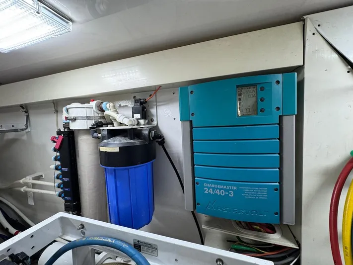  Yacht Photos Pics Electrical system and water filter in 2007 Viking 52 Convertibles yacht.