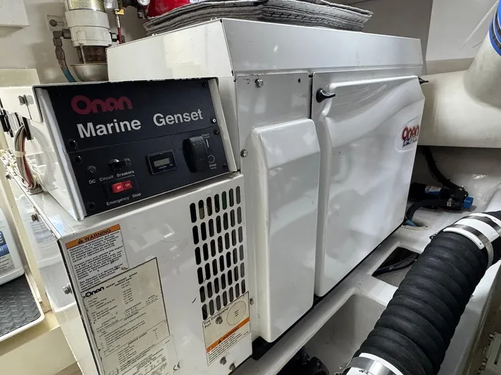  Yacht Photos Pics Onan Marine Genset in 2007 Viking 52 Convertibles engine room.