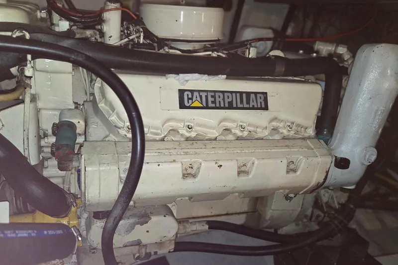 Laissez Faire Yacht Photos Pics Caterpillar engine in a 1993 Ocean Alexander 423 Classicco yacht.