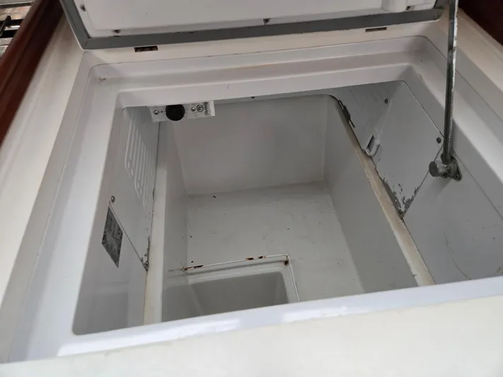 Surprise Yacht Photos Pics Empty storage compartment on a 2007 Beneteau 49 yacht.