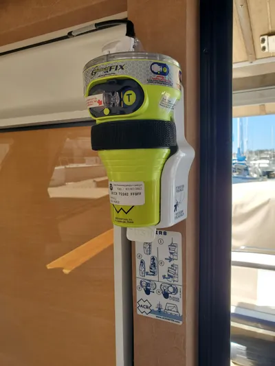  Yacht Photos Pics Emergency beacon on 2016 Cutwater 30 Command Bridge boat.