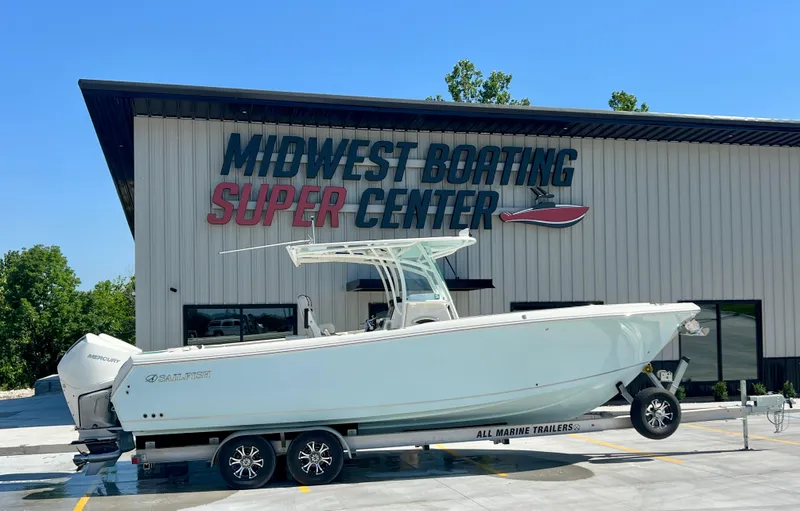  Yacht Photos Pics 2023 Sailfish 290 CC boat at Midwest Boating Super Center.