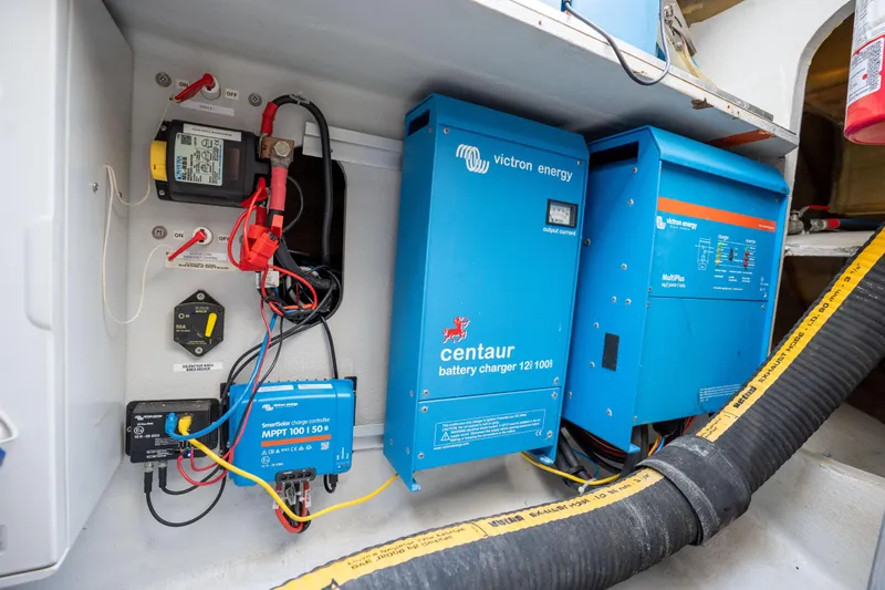  Yacht Photos Pics Electrical system of 2019 Fountaine Pajot Ipanema 58 with Victron Energy components.