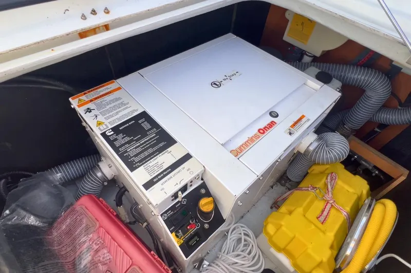 Sixtus Yacht Photos Pics Cummins Onan generator in 2016 Lagoon 450 s yacht engine compartment.