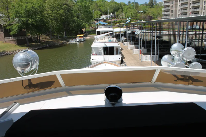 Sweet Freedom Yacht Photos Pics View from 1984 Broward CPMY Raised Pilothouse at marina.