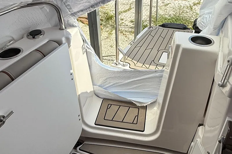  Yacht Photos Pics 2025 Cutwater C-32 CB boat interior with sleek design and modern amenities.