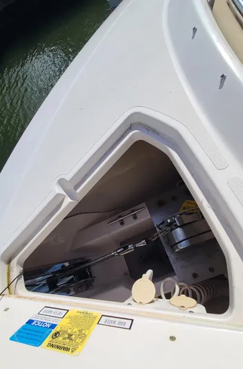  Yacht Photos Pics 2016 Pursuit DC 325 Dual Console anchor compartment detail.
