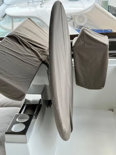  Yacht Photos Pics Covered steering wheel and controls on a 2017 Lagoon 620 yacht.