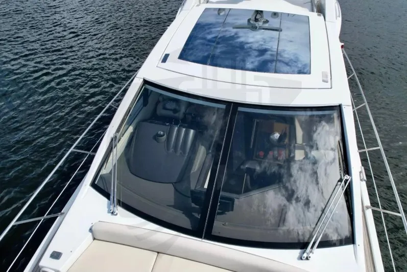 Saint George Yacht Photos Pics Azimut 55S 2015 yacht with sleek design and panoramic windows on the water.