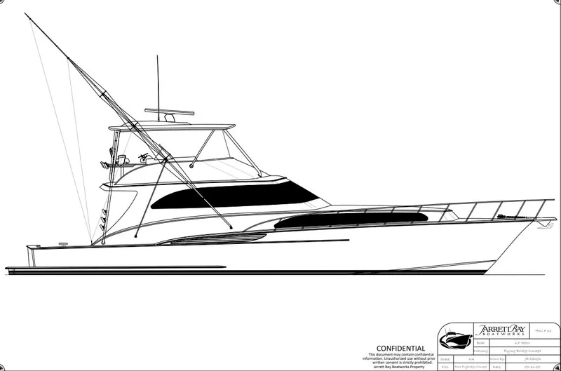 Privateer Yacht Photos Pics Fly bridge added by Jarrett bay Boatworks