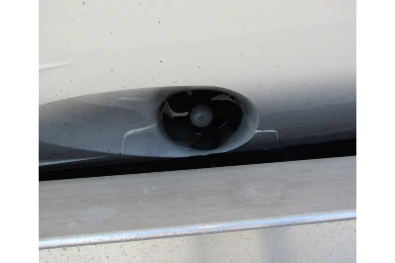  Yacht Photos Pics Close-up of a 2025 Nimbus Commuter 11 boat thruster detail.