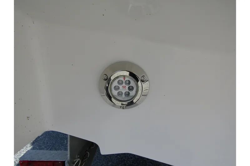  Yacht Photos Pics Close-up of a 2025 Nimbus Commuter 11 boat's LED light fixture.