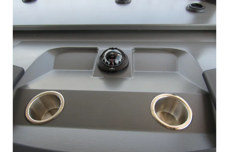  Yacht Photos Pics Dashboard of 2025 Nimbus Commuter 11 with compass and cup holders.