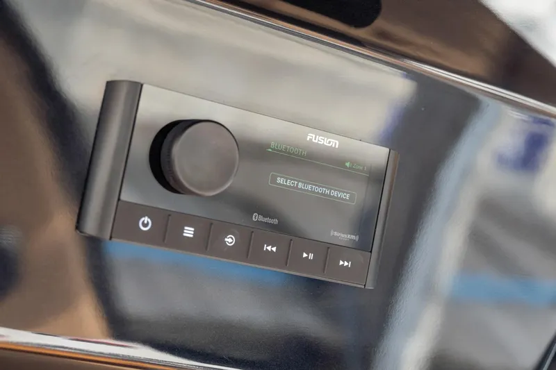  Yacht Photos Pics Control panel of Hanover 305, 2026 model, featuring Bluetooth connectivity options.