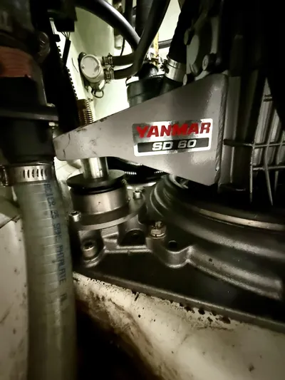 Diastema Yacht Photos Pics Yanmar SD 60 engine component in a 2016 Leopard 44 yacht.