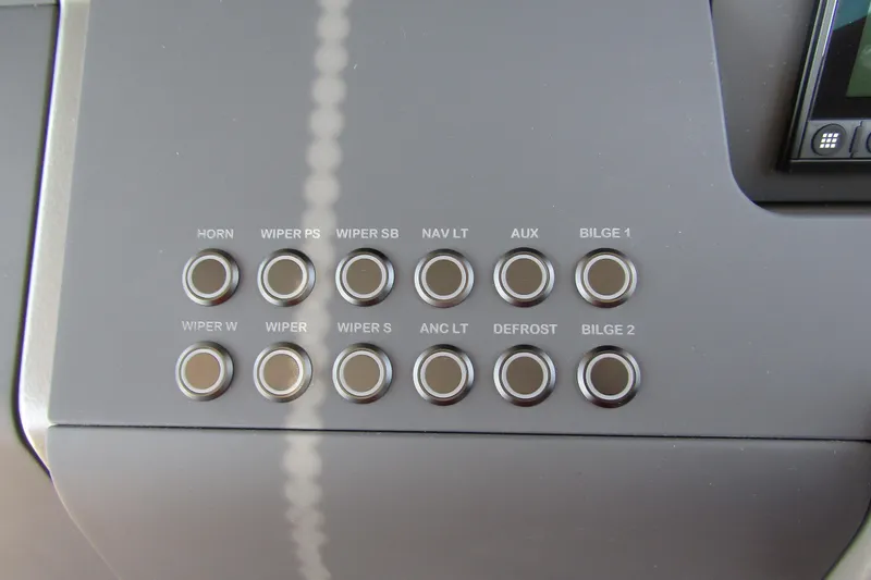  Yacht Photos Pics Control panel of Nimbus Commuter 11, 2025 model, featuring various function buttons.