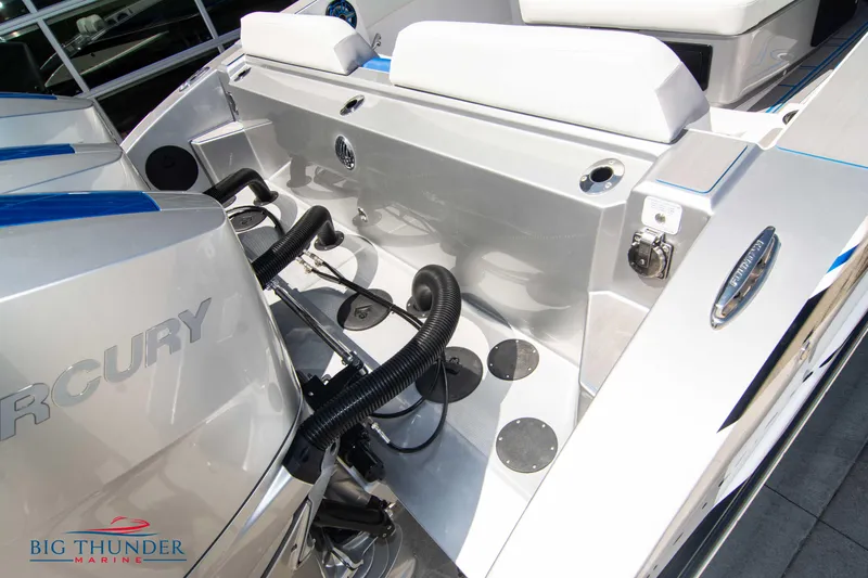  Yacht Photos Pics 2024 Fountain 38 SCX boat with Mercury engines at Big Thunder Marine.