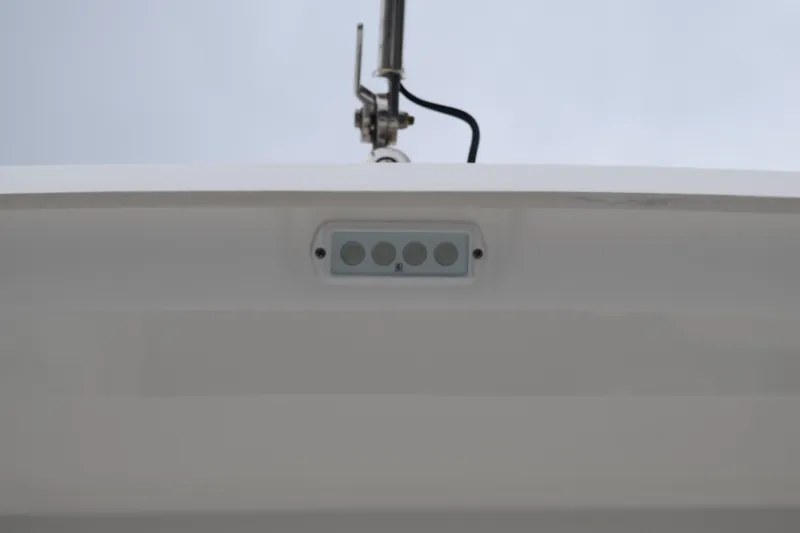  Yacht Photos Pics 2022 Pursuit OS 355 Offshore boat detail with mounted equipment.