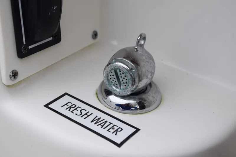  Yacht Photos Pics Fresh water outlet on 2022 Pursuit OS 355 Offshore boat.