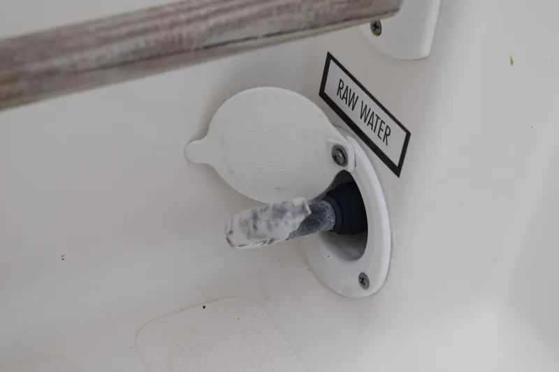  Yacht Photos Pics Raw water inlet on 2022 Pursuit OS 355 Offshore boat.