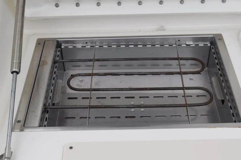  Yacht Photos Pics Built-in grill on 2022 Pursuit OS 355 Offshore boat.