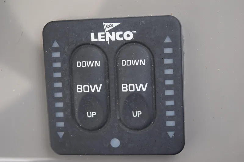  Yacht Photos Pics Lenco trim tab control panel on 2022 Pursuit OS 355 Offshore boat.