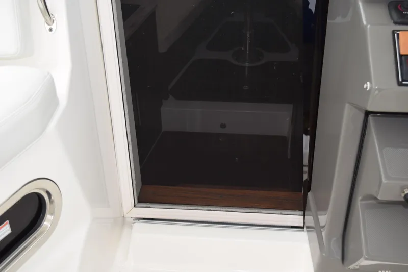  Yacht Photos Pics Sliding cabin door on 2022 Pursuit OS 355 Offshore boat.