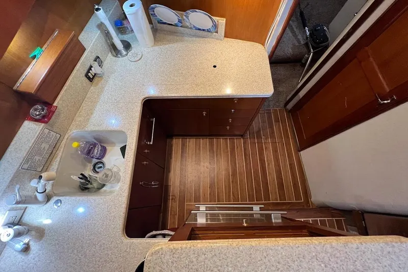  Yacht Photos Pics Galley area of the 1999 Ocean Yachts 48 Express.