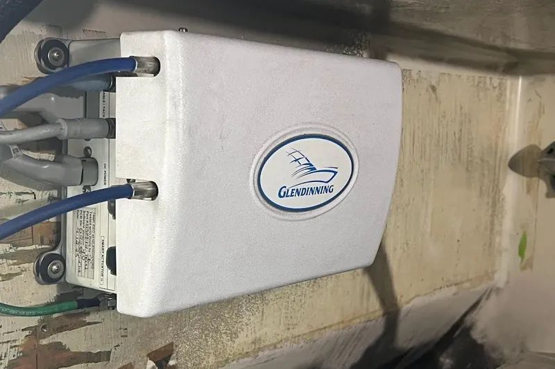  Yacht Photos Pics Glendinning cable management system on 1999 Ocean Yachts 48 Express boat.