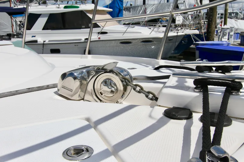  Yacht Photos Pics 2020 Ranger Tugs R-29 boat deck with anchor windlass system.